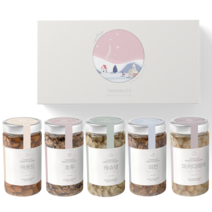 띵넛 01 따스한 겨울날 5구 3호 견과 선물 세트 + 쇼핑백, 1세트