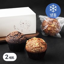 아티제 머핀세트 블루베리 크럼블 머핀 100g x 2개 + 발로나 초코 크럼블 머핀 100g x 2개 (냉동), 2세트