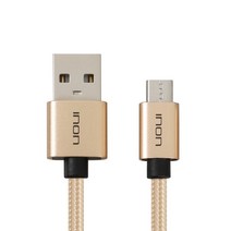 아이논 USB 마이크로 5핀 고속충전 데이터 케이블 IN-CAUM101, GOLD, 1개
