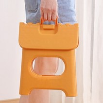 하이어데코 휴대용 접이식 발디딤대 의자 소, 옐로우