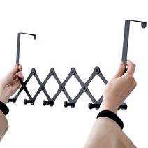 모든양품 문걸이 도어행거 6후크 650mm, 블랙, 1개