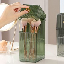 하늬통상 화장품 브러쉬 보관 케이스 아크릴 9칸, 그린, 1개