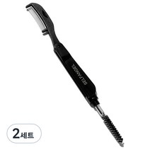 셀프천사 아이브로우 눈썹 스크류 마스카라 빗, 블랙, 2개