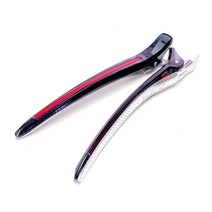 다카라 크리스탈 헤어클립 대 120mm, 2개, 블랙 + 레드