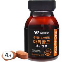웰리트 루테인 지아잔틴 마리골드 올인원 정 36g, 4개