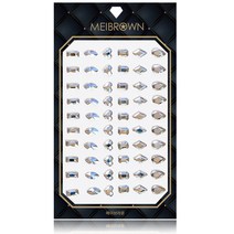 메이브라운 대용량 네일파츠 오펄실버빅 네일스톤 M02214, 혼합 색상, 1세트