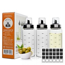 미르 비티락 내열유리 오일병 300ml x 3p + 양념네임, 1세트