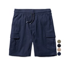 언탭트 남성용 여름 스판 밴딩 카고 반바지