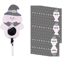 도나앤데코 레인보우가든 할로윈 막대 사탕 홀더 페이퍼, 30세트, 001 마녀포미