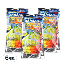 레츠토이 물풍선 다발 자동 제조기 3종 x 37p 세트, 랜덤발송, 6세트