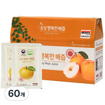 싱싱 행복한 배즙, 100ml, 60개