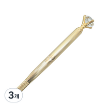 리얼뷰티 다이아 엠보 펜대 15cm, 골드, 3개