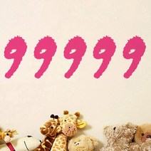 이니셜 스티커 5p 2세트, 핑크 9