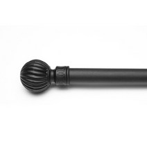25mm 심플 라운드 커튼봉 블랙 (100~180cm)