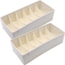 까사마루 속옷정리함 6칸 베이지, 2개