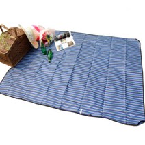 해피툴 스타일리쉬 라인 방수 피크닉매트, 블루