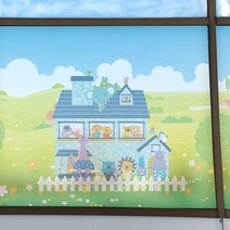 뭉키데코 고급안개칼라시트 주주친구들 화목한 우리집, 혼합 색상
