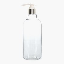 병도매닷컴 AN320 투명 금속 디스펜서 공병, 실버, 1개, 1개