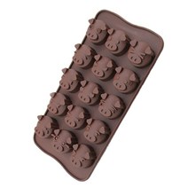 미스터베이쿡 실리콘 몰드 15구, 돼지, 1개