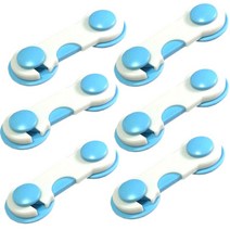 천년인터내셔널 장식장 잠금장치 6p, 블루, 1개