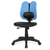 체어포커스 엔젤 ZCA 팔무 요추형 의자 인조가죽, 블루