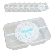 황씨네도시락 PP 내열 2칸 일회용 도시락, 1세트, 본체 4개 + 뚜껑 4개