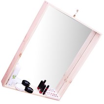 리노 프리미엄 원목 거울 선반형 550/700, 자연 원목