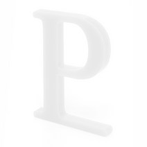 쿠 홈 인테리어 소품 스텐딩 이니셜 02, P (화이트)