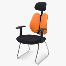 체어포커스 스쿨BW-FM 헤더형 고정의자 인조가죽, 오렌지