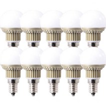 씨티오 미니클립톤 불투명 4.5W 17베이스 LED 전구, 전구색, 10개입