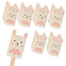 도나앤데코 미니스푼포크집 30p, 토끼(핑크), 1개