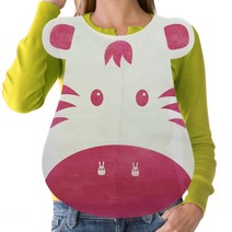 캐프런 실속 위생 앞치마 A타입, 얼룩말 분홍, 50매입