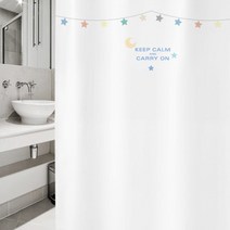 디자인수풀 북유럽 스타일 샤워커튼 + 플라스틱고리 12p sc407, 1세트, 화이트계열
