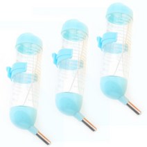 블럭마트 햄스터 기니피그 소동물 125ml 물통, 블루, 3개입