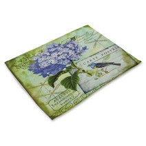 이코디 빈티지 정물화 테이블 매트 A, D, 42 x 32 cm