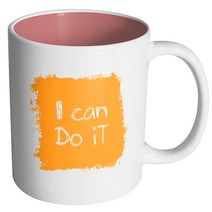 핸드팩토리 빈티지 페인트 아이캔두 머그컵, 내부 파스텔 핑크, 1개