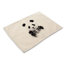이코디 일러스트 팬더곰 테이블 매트 B, 42 x 32 cm