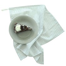 하임앤하임 린넨 체크스트라이프 키친크로스 50 x 40 cm, 화이트 스트라이프, 1개