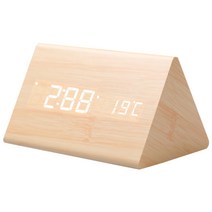 코비 LED 무소음 알람시계 AL50, 우드