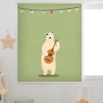 끌래망스 기타치는 곰 키즈 암막 롤스크린