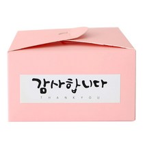 황씨네도시락 레이스 박스 10p + 캘리 감사합니다 스티커 10p, 박스(핑크), 스티커(화이트), 1세트