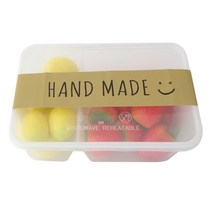 황씨네도시락 PP 내열 도시락 높은2칸 10p + 뚜껑 10p + 크라 띠지10p, 1세트, 10개