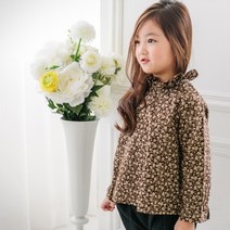 맘스메이드 여아용 플라워프릴블라우스