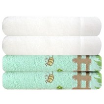 송월타월 뱀부얀 마르쉘 호텔수건 2p + 허니펜스 세면타올 연두 2p, 화이트, 1세트