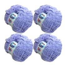 행복뜨기 슈퍼베이비 굵은 털 뜨개실 4p, 2204 파스텔보라