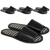 데이오프 인조가죽 실내슬리퍼 N 4p, 체크검정