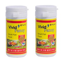핑퐁 비비드 팬시 소형 열대어 먹이, 20g, 2개입