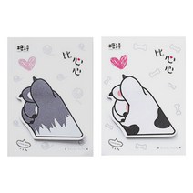 라이프포인트 고양이 손하트 디자인 메모지 2p, 02 회색, 03 얼룩, 1세트