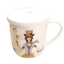 엘케이메이드 본차이나 혈액형 뚜껑 + 머그잔 세트, B형 여, 1세트