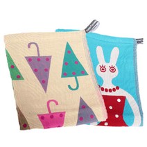 퓨어선데이 순면 3중 삼각우산 거즈행주 2p 세트, 삼각우산, 파티래빗, 2개